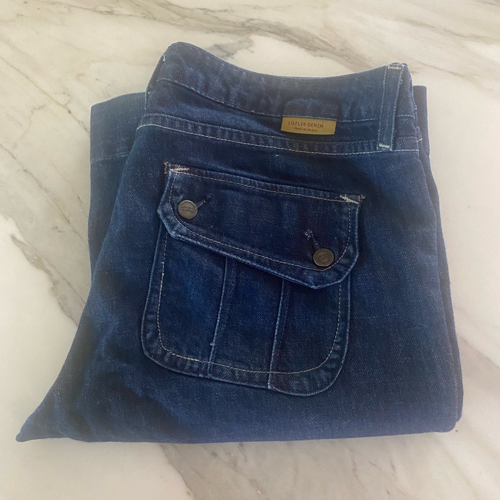 LoFli Denim - Low Rise - Flare / Wide Leg - Size 31L - Dark Wash